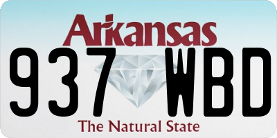 AR license plate 937WBD