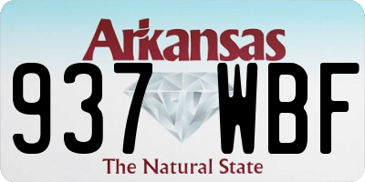 AR license plate 937WBF