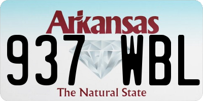 AR license plate 937WBL