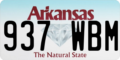 AR license plate 937WBM