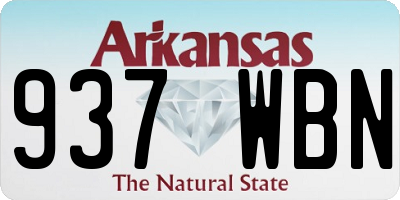 AR license plate 937WBN