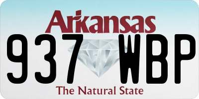 AR license plate 937WBP
