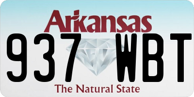 AR license plate 937WBT