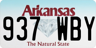 AR license plate 937WBY