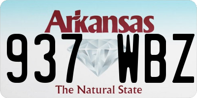 AR license plate 937WBZ