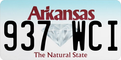 AR license plate 937WCI