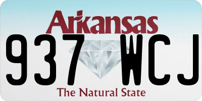 AR license plate 937WCJ
