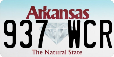 AR license plate 937WCR