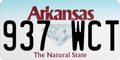 AR license plate 937WCT
