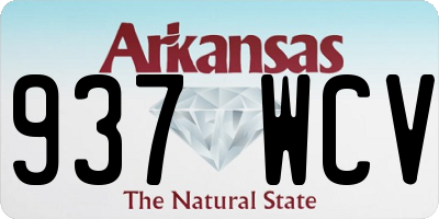 AR license plate 937WCV