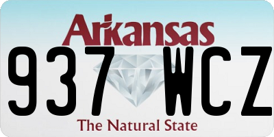 AR license plate 937WCZ