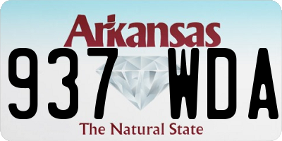 AR license plate 937WDA