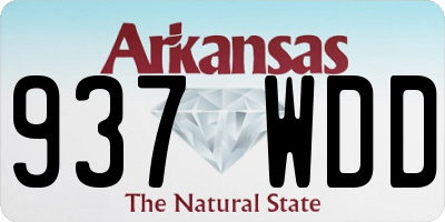 AR license plate 937WDD