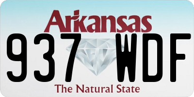 AR license plate 937WDF