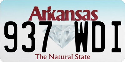 AR license plate 937WDI