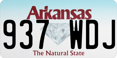 AR license plate 937WDJ