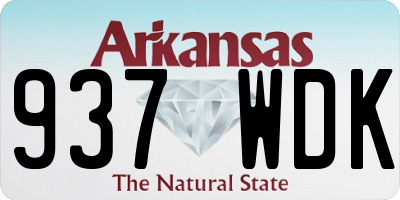 AR license plate 937WDK