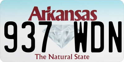 AR license plate 937WDN