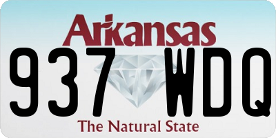 AR license plate 937WDQ