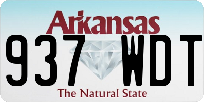 AR license plate 937WDT