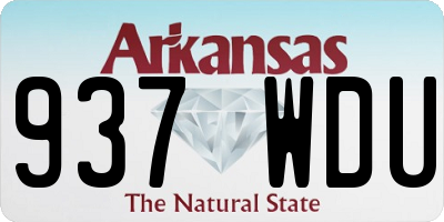 AR license plate 937WDU