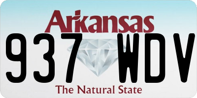AR license plate 937WDV