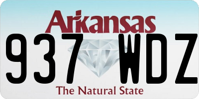 AR license plate 937WDZ