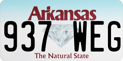 AR license plate 937WEG
