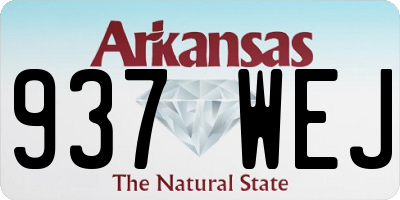 AR license plate 937WEJ
