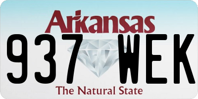 AR license plate 937WEK