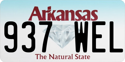 AR license plate 937WEL