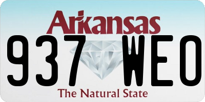 AR license plate 937WEO