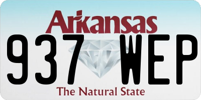 AR license plate 937WEP