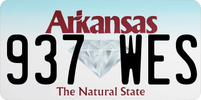 AR license plate 937WES