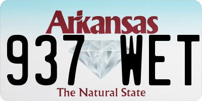 AR license plate 937WET