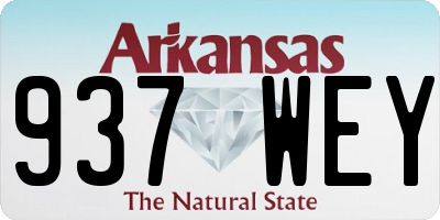 AR license plate 937WEY