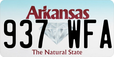 AR license plate 937WFA