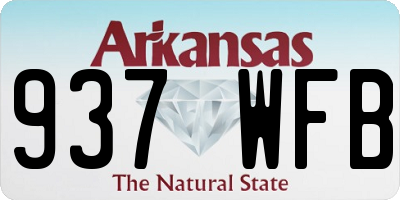 AR license plate 937WFB