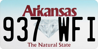 AR license plate 937WFI