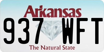 AR license plate 937WFT