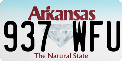 AR license plate 937WFU