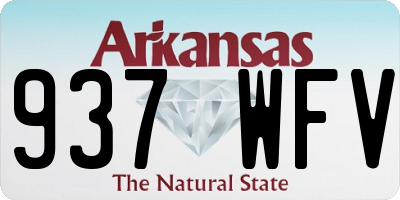 AR license plate 937WFV