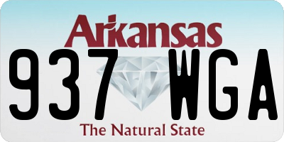 AR license plate 937WGA