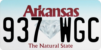 AR license plate 937WGC