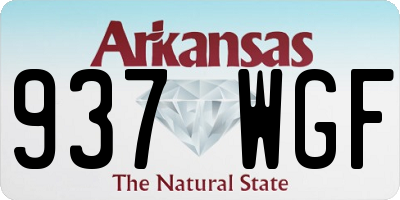 AR license plate 937WGF