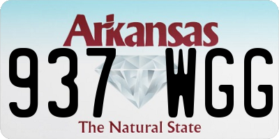 AR license plate 937WGG