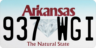 AR license plate 937WGI