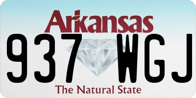 AR license plate 937WGJ