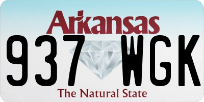 AR license plate 937WGK