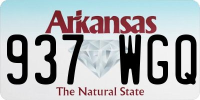 AR license plate 937WGQ